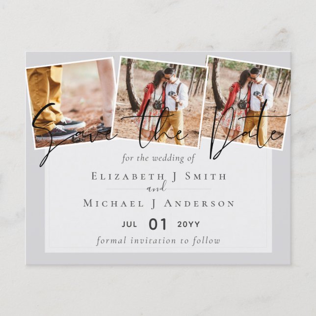 Purple Yellow Gray Color Trends Budget Wedding (Front)