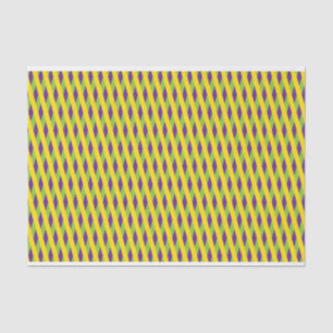 PURPLE YELLOW GREEN MARDI GRAS DIAMOND PATTERN TISSUE PAPER