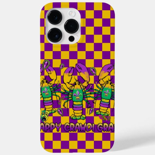 PURPLE YELLOW GREEN MARDI GRAS LOBSTERS Case_Mate iPhone 14 PRO MAX CASE