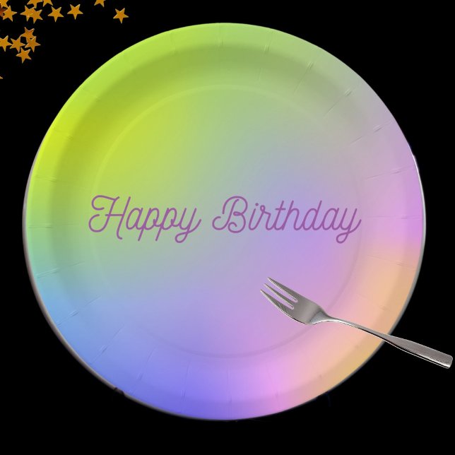 purple yellow - groovy birthday  paper plates (Creator Uploaded)