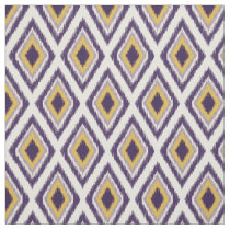 purple yellow Ikat diamonds pattern fabric