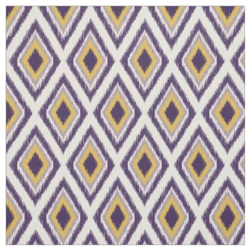 purple yellow Ikat diamonds pattern fabric