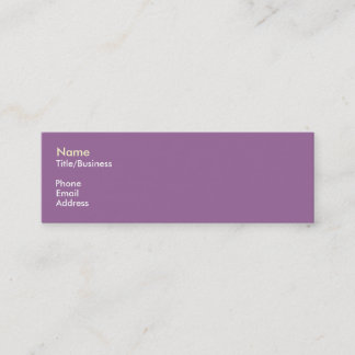 Purple/Yellow Impact Mini Business Card