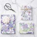 Purple Yellow Iris Floral Watercolor  Wrapping Paper Sheets<br><div class="desc">A beautiful purple and yellow Iris floral design on these wrapping paper sheets. Perfect for birthday's,  bridal showers,  weddings,  any gift for her.</div>