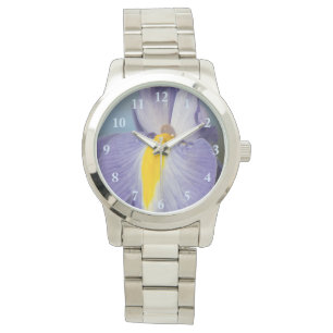 Purple & Yellow Iris Raindrops Women's Watch