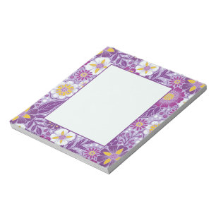 Purple, Yellow & Magenta Floral Notepad