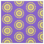 Purple Yellow Mandala Bold Abstract Pattern Print Fabric