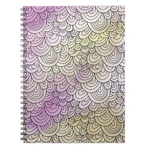 Purple Yellow Mermaid Notebook