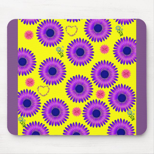 purple yellow mouse pad (Front)