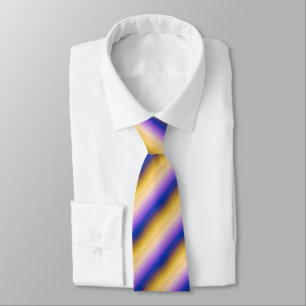 Purple Yellow Ombre Neck Tie