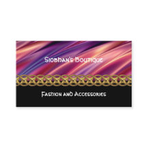 Purple yellow orange & gold chain business card