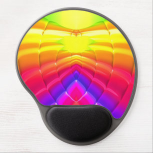 Purple Yellow Orange Pink Gel Mouse Pad