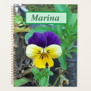Purple & Yellow Pansy  Planner