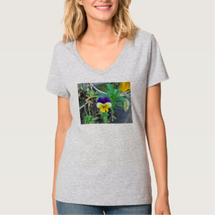 Purple & Yellow Pansy T-Shirt