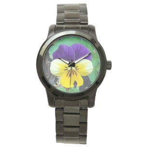 Purple & Yellow Pansy Watch