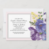 Purple Yellow Pink Floral Couple's Bridal Shower Invitation | Zazzle