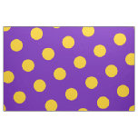 Purple &amp; Yellow Polka Dots Fabric