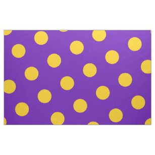 Purple & Yellow Polka Dots Fabric