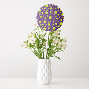 Purple Yellow Tennis Ball Pattern Balloon