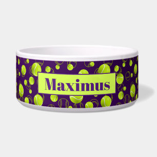 Purple Yellow Tennis Ball Pattern Bowl