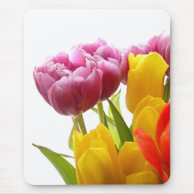 Purple & Yellow Tulips Mouse Pad (Front)