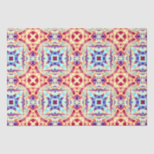 Purple Yellow Turquoise Red Geometric Moroccan Tissue Paper