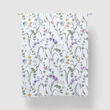 Purple Yellow Watercolor Wildflower Blackout