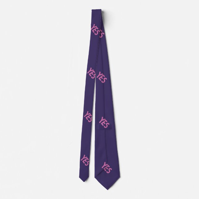 Purple Yes Neck Tie (Back)
