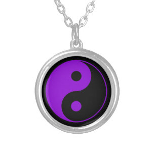 Purple Yin Yang Necklace