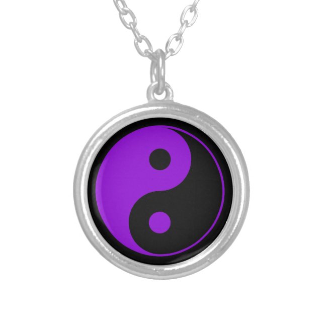 Purple Yin Yang Necklace (Front)