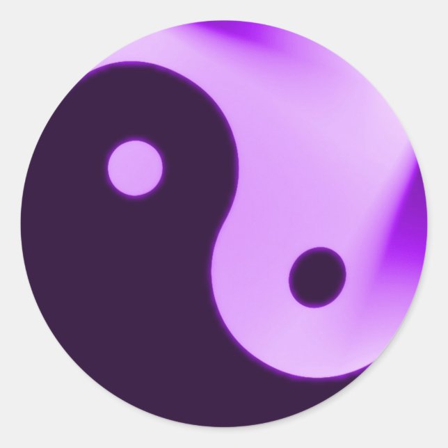 Purple Yin yang sticker (Front)