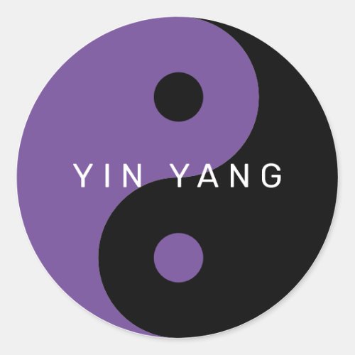 Purple Yin Yang symbol custom sticker sealers