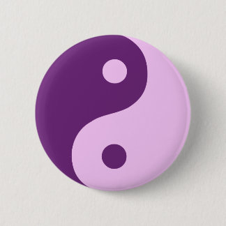 Purple Yin Yang Taoist Symbol Button