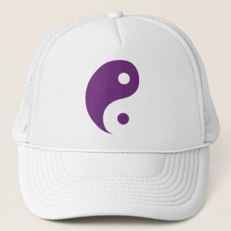 Purple Yin Yang Taoist Symbol Trucker Hat