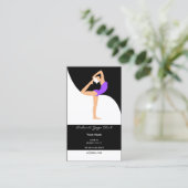 purple Yoga Business Cards (Standing Front)