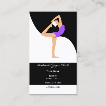 purple Yoga Business Cards