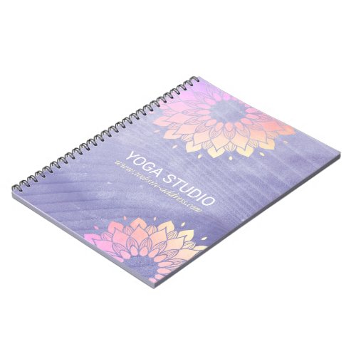 Purple Yoga Instructor Rose Gold Mandala Notebook