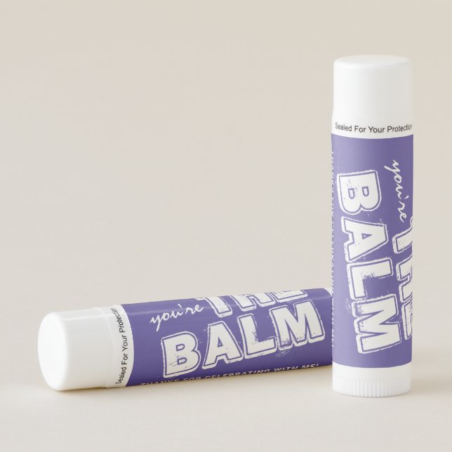 Purple You're The Balm Personalized Favor Lip Balm (Front)