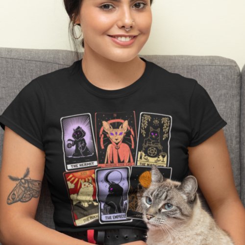 Purple Yowl_O_Ween Black Cat Plus Size T_Shirt