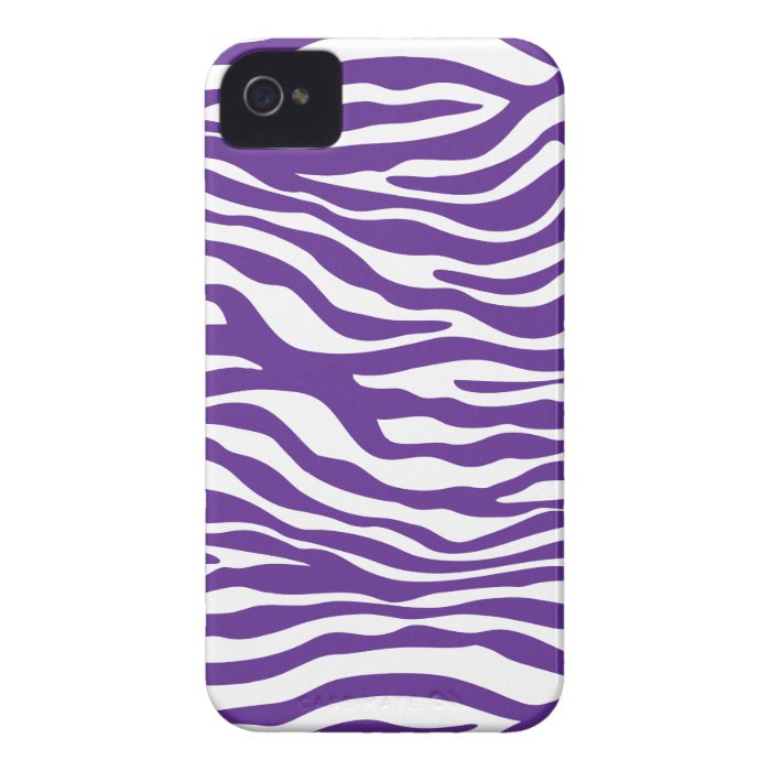 Purple Zebra Animal Print Trendy iPhone 4/4s iPhone 4 Case Mate Cases