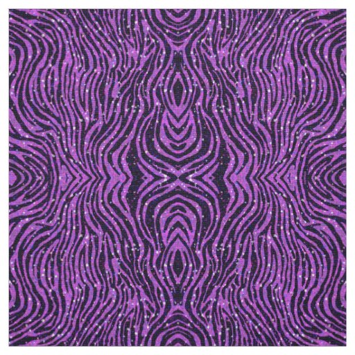 purple zebra animal print with glitter fabric