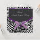Purple Zebra Birthday Party Invitation | Zazzle
