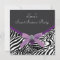 Purple Zebra Birthday Party Invitation | Zazzle