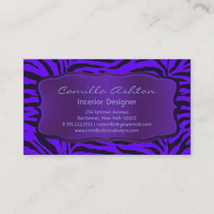 Purple Zebra Business Cards
