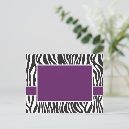 Purple Zebra Invite | Zazzle