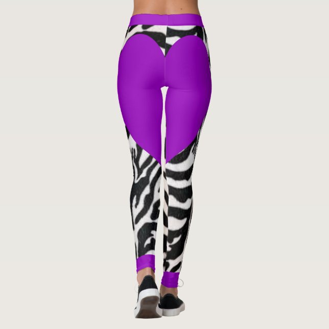Purple Zebra Leggings (Back)
