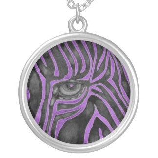 Purple Zebra Necklace