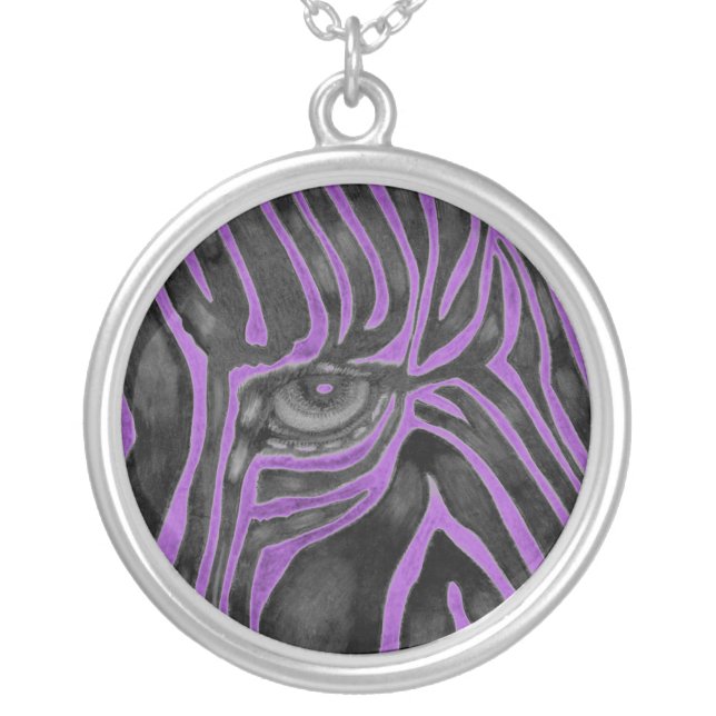 Purple Zebra Necklace (Front)