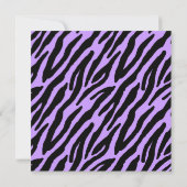 Purple Zebra Pattern Invitation (Back)