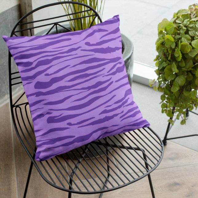 purple Zebra Pattern  Throw Pillow (Creator Uploaded)